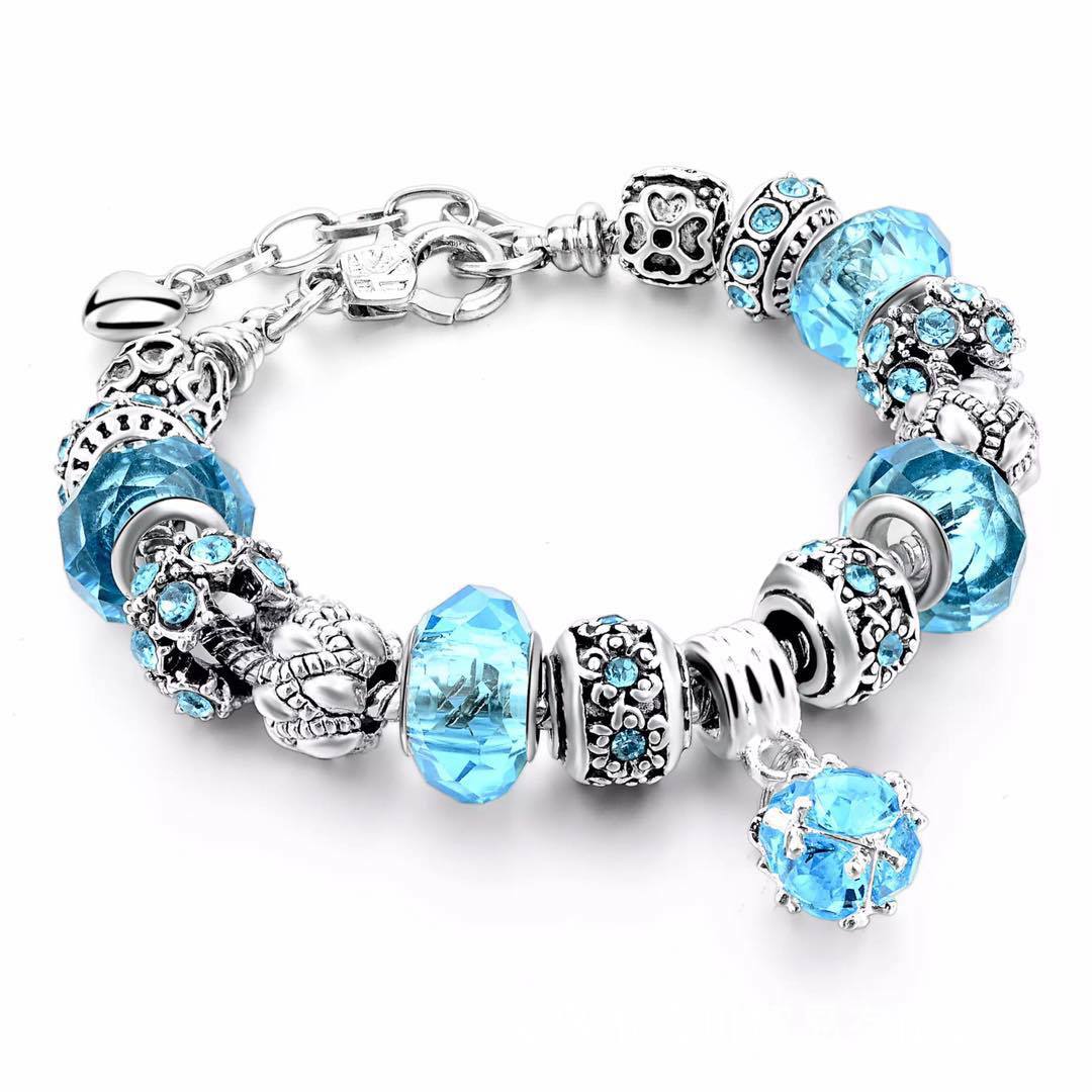 Thin Beaded Charm Bracelets
