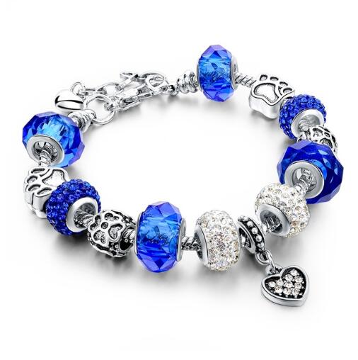 Thin Beaded Charm Bracelets