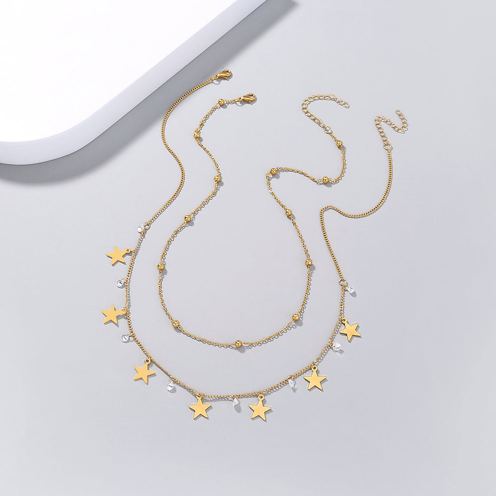 Sun, Stars, and Moon Necklace