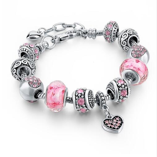 Thin Beaded Charm Bracelets