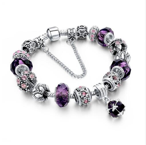 Thin Beaded Charm Bracelets