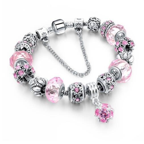 Thin Beaded Charm Bracelets