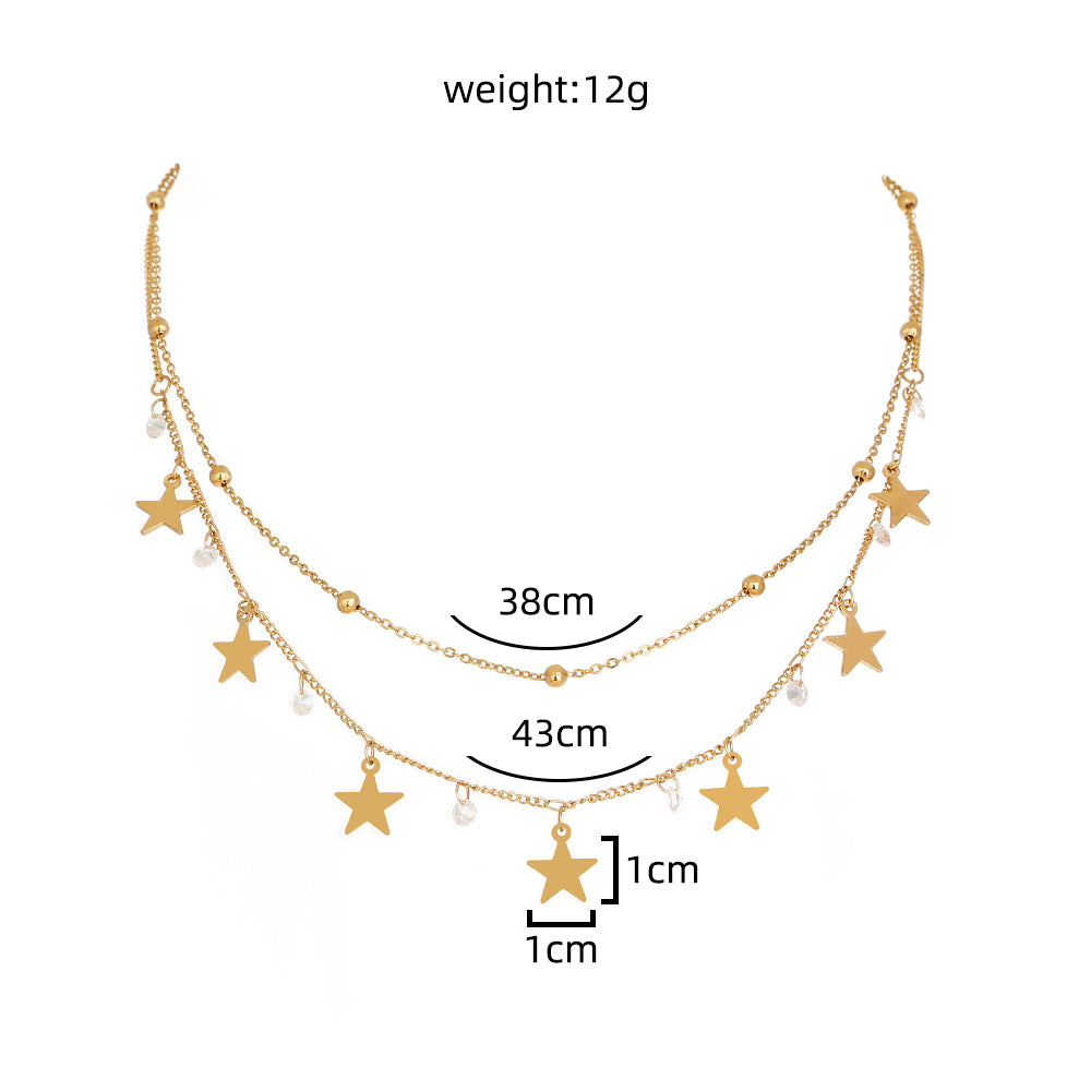 Sun, Stars, and Moon Necklace