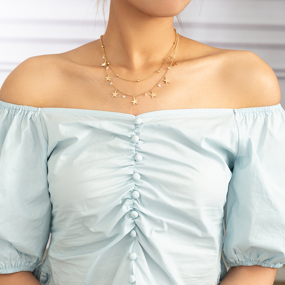 Sun, Stars, and Moon Necklace