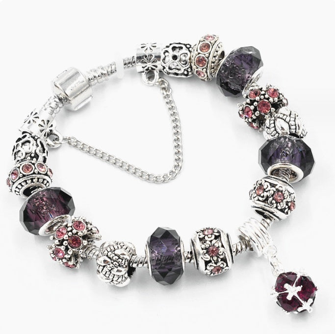 Thin Beaded Charm Bracelets