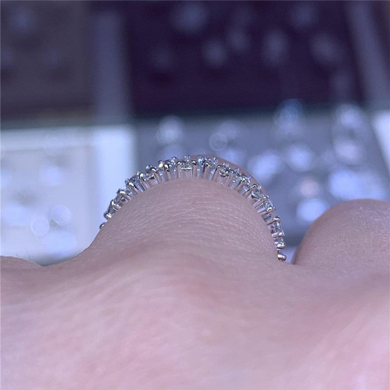 Inlaid Waterdrop Rings