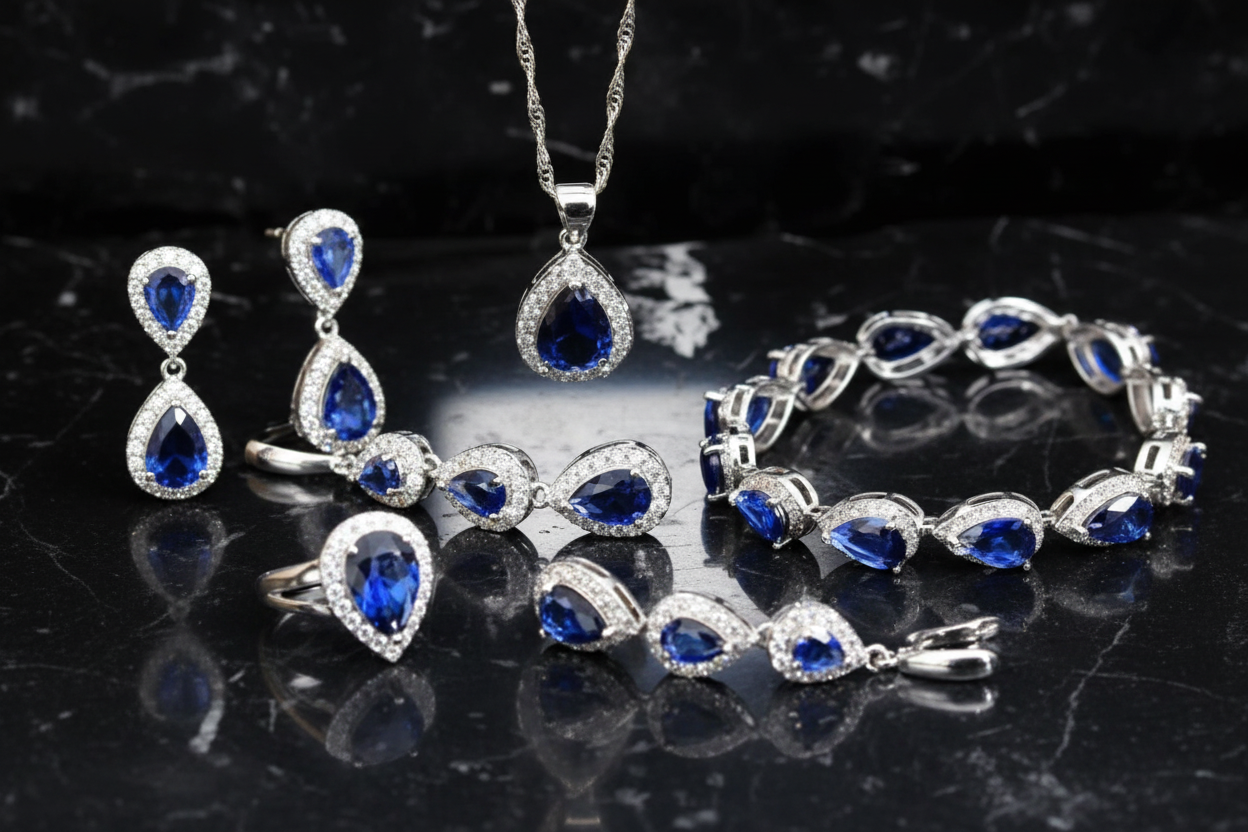 Sapphire Jewelry Set Hero Banner
